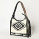 AD American Darling Western Leather Hobo Bag with Fringe & Handwoven Saddle