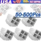 50 Pcs Disposable Shower Drain Hair Catcher Mesh Sticker Strainers For Shower
