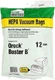 12 PK Type BB Bags for Oreck Buster B, BB180–BB1200, PKBB12DW PKBB12OF 12 PK Type BB Bags for Oreck Buster B, BB180–BB1200, PKBB12DW PKBB12OF