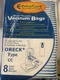 Envirocare Micro Filtration Bags to fit Oreck Type CC Vacuum 8 Bags. E70 Envirocare Micro Filtration Bags to fit Oreck Type CC Vacuum 8 Bags. E70
