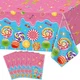 6 Pack Candy Table Cloth Candyland Tablecloth Disposable Colorful Lollipop Ta...