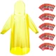 Bruvoalon 6 & 20 & 50 Pack Disposable Rain Ponchos for 6 Pack, Yellow