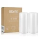 Wevac Vacuum Sealer Bags 6x50 Rolls 2 pack for 6"x50' 2 pack, Transparent 