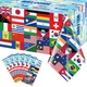 6 Pack International Flag Tablecloths Disposable World Flag Table Cover Recta...