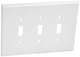 Leviton 3-Gang Toggle Switch Wallplate, Oversized, Thermoset, 1 Pack, White 