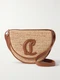 NWT NEW Christian Louboutin By My Side tan leather raffia shoulder bag $1390+