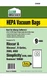 9 Clean Obsessed H-10 HEPA Bags for Riccar Vibrance R-Series Simplicity Type A