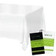 White Paper Tablecloths Disposable for Rectangle Tables 6 Pack, 3 Ply Paper &...