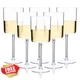 Ciaell 6 Pack Plastic Wine Glasses, 10 Oz Stemmed Disposable for Parties Outd...