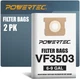POWERTEC VF3503 Size B Shop Vac Bags for Ridgid 2 Pack, 6-9 Gal. 40153 Vacuum Ba