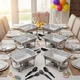 Disposable 6 Pack Refill Kit - Food Warmers & Utensils for Effortless Catering