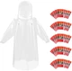 Bruvoalon 6 & 20 & 50 Pack Disposable Rain Ponchos for 6 Pack, Clear 