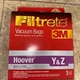 3M Filtrete Hoover Y and Z Vacuum Bag, 3 PackM32