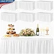 Disposable Table Skirts 6 Pack Adhesive Ruffle Table Covers Events Parties New