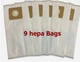 9 Riccar Type A HEPA Vacuum Bags (9pk) Fits 2000 & 4000 Vibrance Simplicity 9 Riccar Type A HEPA Vacuum Bags (9pk) Fits 2000 & 4000 Vibrance Simplicity