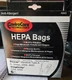 EnviroCare Technologies HEPA Bags Riccar Vibrance Type A R-Series, 2000, 4000...