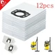 12Pack Fleece Filter Bags Fit Karcher MV6 MV5 WD5/P WD4 MV4 WD 6 P 6 2.863-006.0