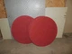 Lot of 7 Boardwalk 4020 RED 20 in. Diameter Buffing Floor Pads