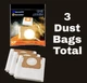 3pc Vacuum Dust Bags Vacmaster 4-5 Gallon Dry for Vacmaster & Shop Vac VDB45
