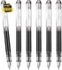 6 Pack Disposable Fountain Pens, Black Pens Fine Point Nib Fountain Pen for Writ