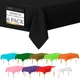 Black Plastic Tablecloth Disposable, 6 Pack Premium Tablecloths for Rectangle...