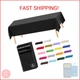 D&Z Plastic Table Cloth Disposable, 6 Pack Black Rectangle Tablecloth Individual