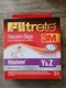 Filtrete 3M Micro Allergen Hoover Y & Z Box Of 3 Vacuum Bags New 