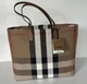 Burberry Check Canvas Medium London Tote Bag Taupe Brown Check 8084047 NWT $1390