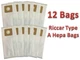 12 Riccar Type A HEPA Vacuum Bags (12pk) *Fits Riccar 2000 & 4000 Vibrance Vacs
