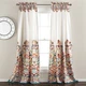 Lush Decor Clara Curtains Paisley Damask Print Bohemian Style Light Filtering...