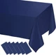 6 Pack Navy Blue Tablecloths Dark Blue Rectangle Disposable Plastic Table Cloths