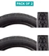 Pack of 2 Sunlite Knobby CST93 16x2.125 Wire TPI 40 Black/Black BMX