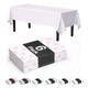 Pink Polka Dot Tablecloth Plastic 6-Pack Disposable Rectangle Tablecloths 54"...